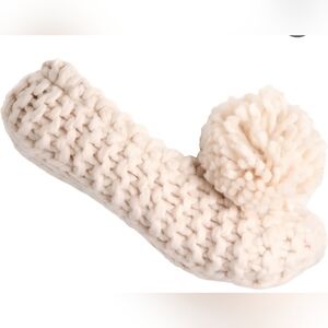 Lemon New Ballerina Pom Slippers ~IVORY ~ONE SIZE **NEW